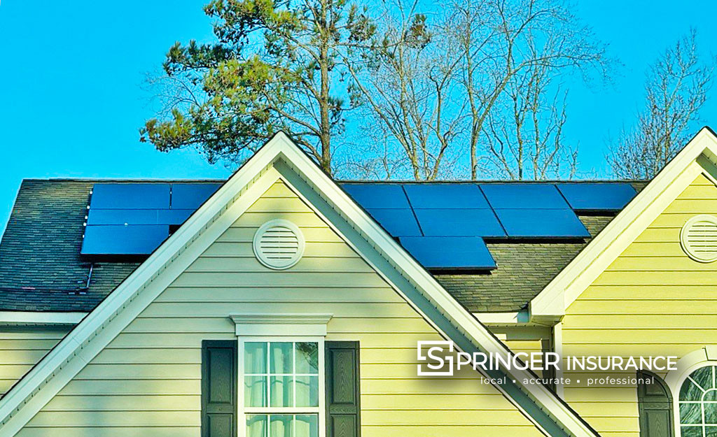 Solar Panels on a home in Midlothian, VA