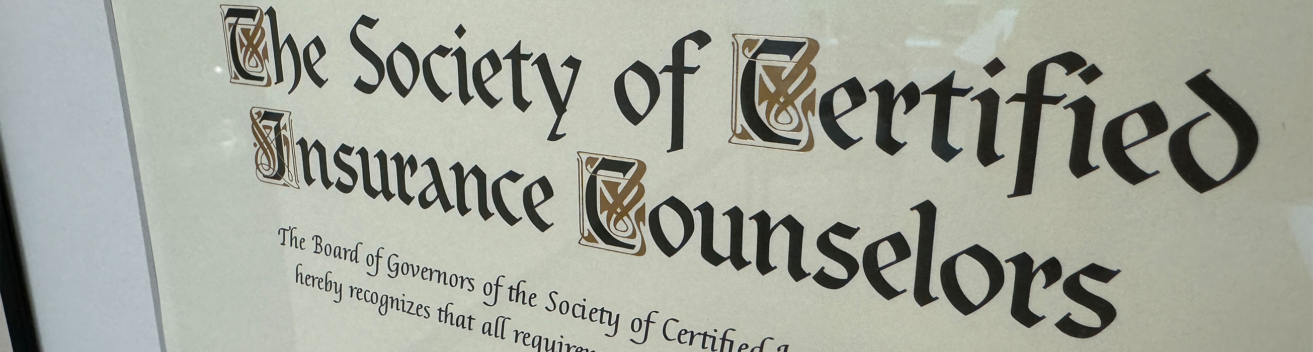 Nick Springer's CIC Designation